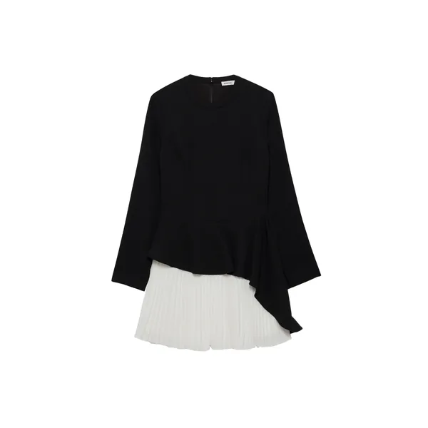 Simkhai Amberly Pleated Mini Dress in Black Multi