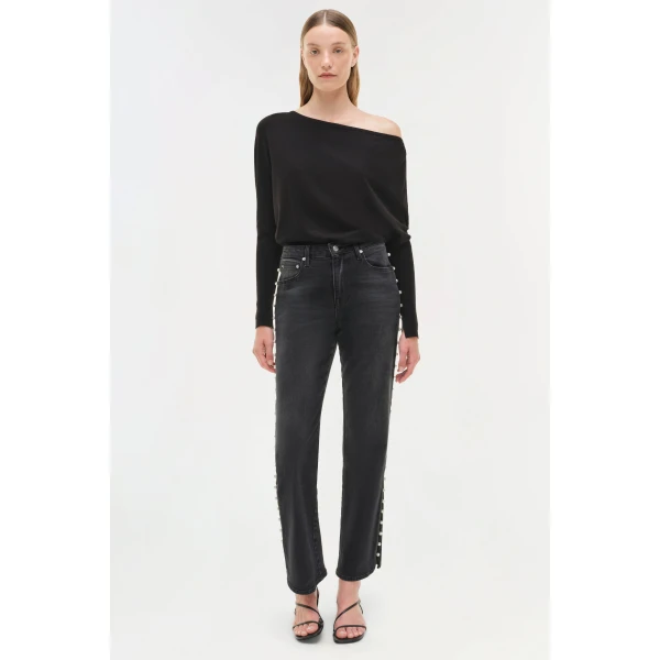 Simkhai Amelia Straight Leg Jean in Topanga, view 6