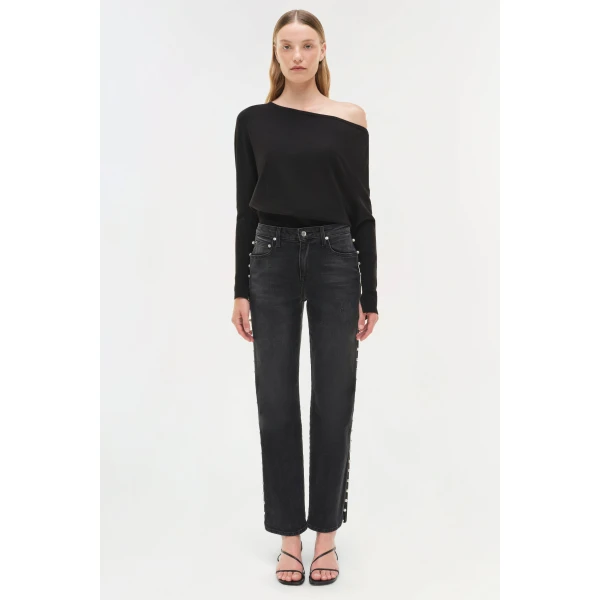 Simkhai Amelia Straight Leg Jean in Topanga, view 7