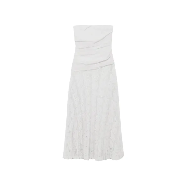 Simkhai Annalise Cotton Lace Midi Dress in Ivory