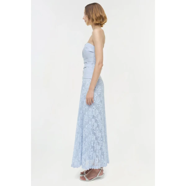 Simkhai Annalise Cotton Lace Midi Dress in Periwinkle Sky, view 4