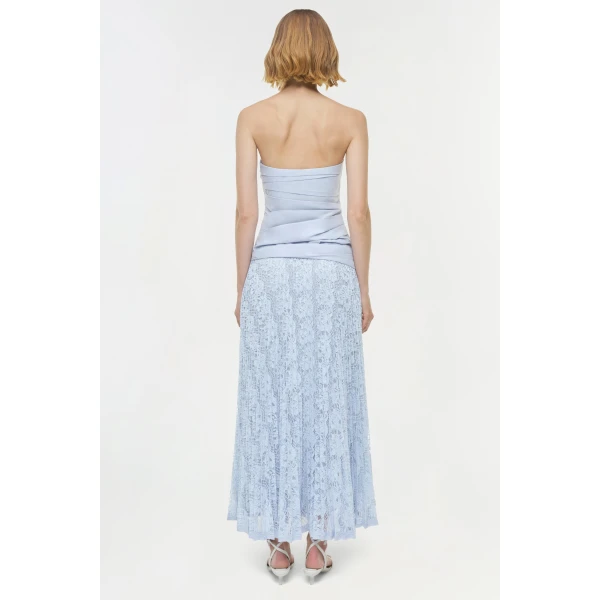Simkhai Annalise Cotton Lace Midi Dress in Periwinkle Sky, view 5