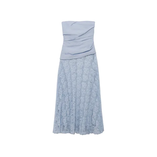 Simkhai Annalise Cotton Lace Midi Dress in Periwinkle Sky