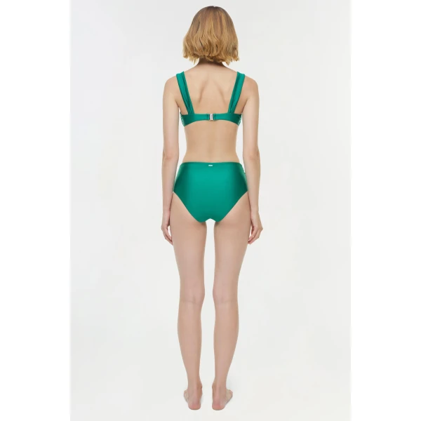 Simkhai Anniston Bikini Top in Kelly Green, view 5