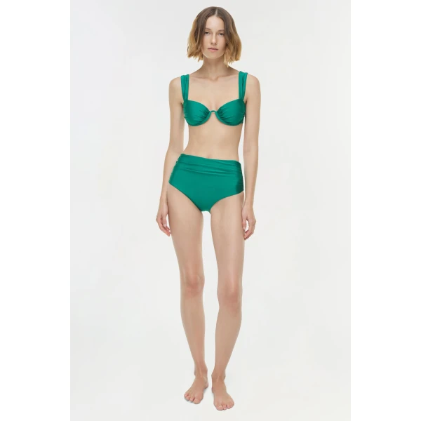 Simkhai Anniston Bikini Top in Kelly Green, view 6