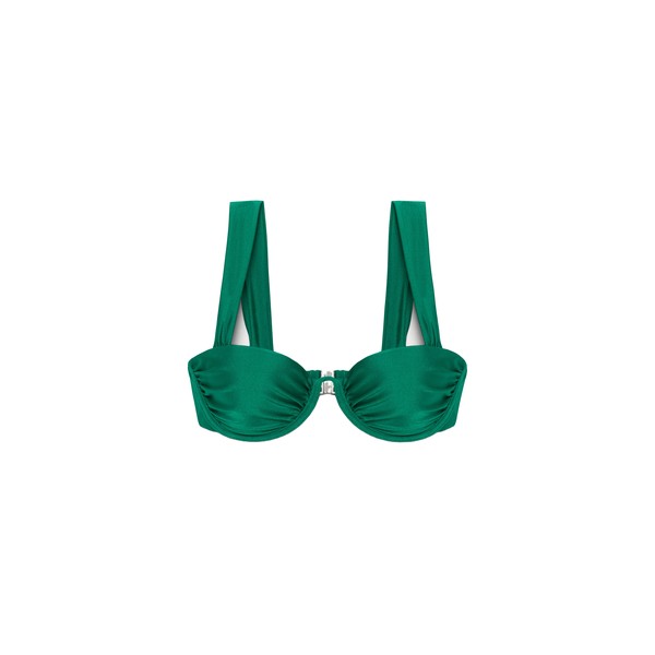 Simkhai Anniston Bikini Top in Kelly Green