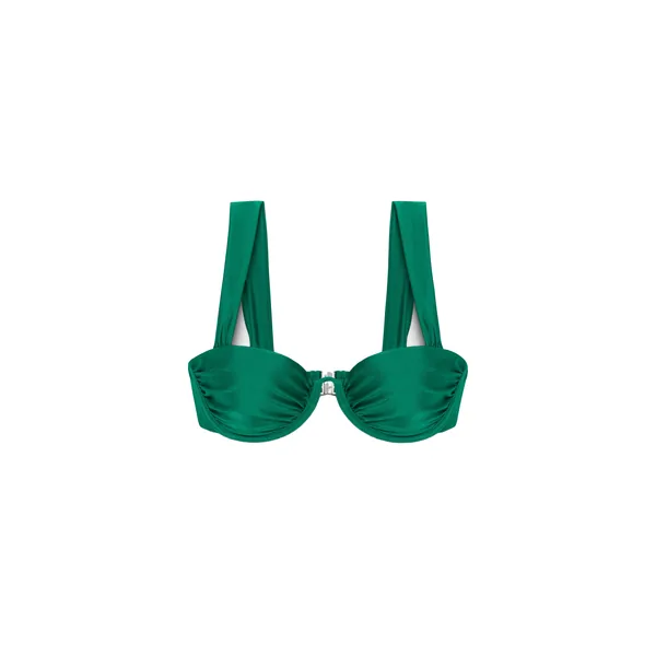 Simkhai Anniston Bikini Top in Kelly Green