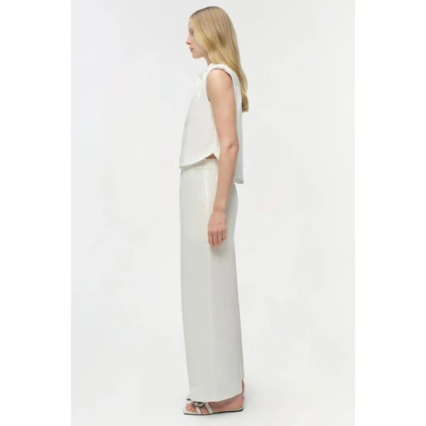 Simkhai Arden Cotton Pant in White, view 4