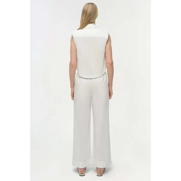 Simkhai Arden Cotton Pant in White, view 5