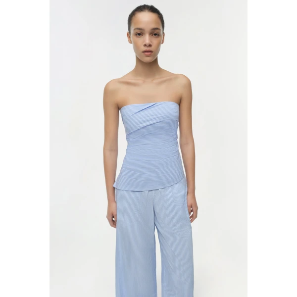 Simkhai Arden Pull On Pant in Periwinkle Stripe, view 2