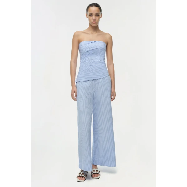 Simkhai Arden Pull On Pant in Periwinkle Stripe, view 6