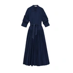 Simkhai Arlo Belted Cotton Maxi Dress in Midnight