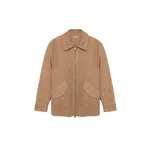 Simkhai Aslan Long Suede Jacket in Desert Sand