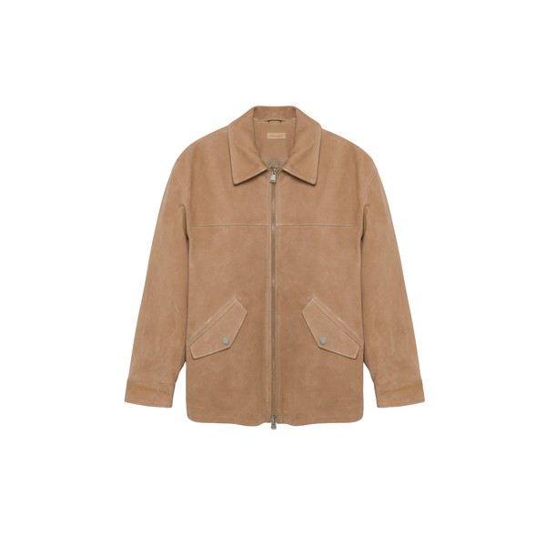 Simkhai Aslan Long Suede Jacket in Desert Sand