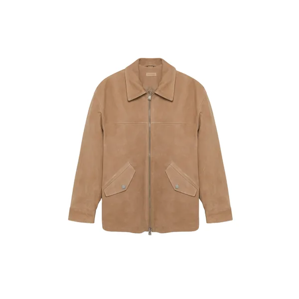 Simkhai Aslan Long Suede Jacket in Desert Sand
