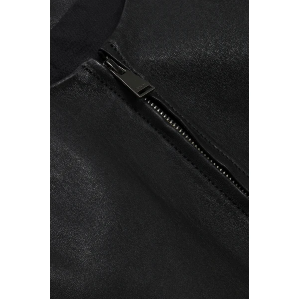 Simkhai Austyn Short Sleeve Leather Jacket in Black, view 7