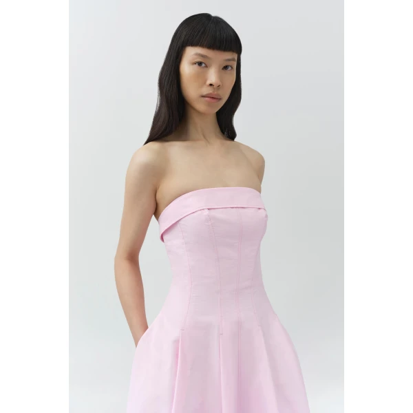 Simkhai Avril Cotton Bustier Maxi Dress in Daisy, view 4