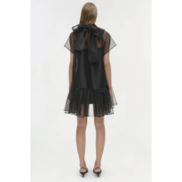 Simkhai Beaux Organza Dress in Black, view 7