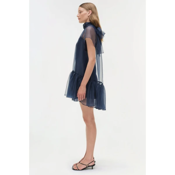 Simkhai Beaux Organza Dress in Midnight, view 4