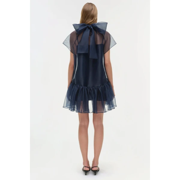 Simkhai Beaux Organza Dress in Midnight, view 5