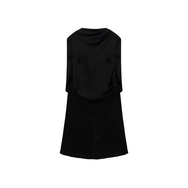 Simkhai Bella Satin Cape Top in Black