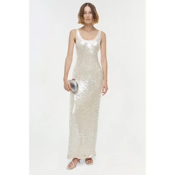 Simkhai Bex Dress in Champagne, view 3