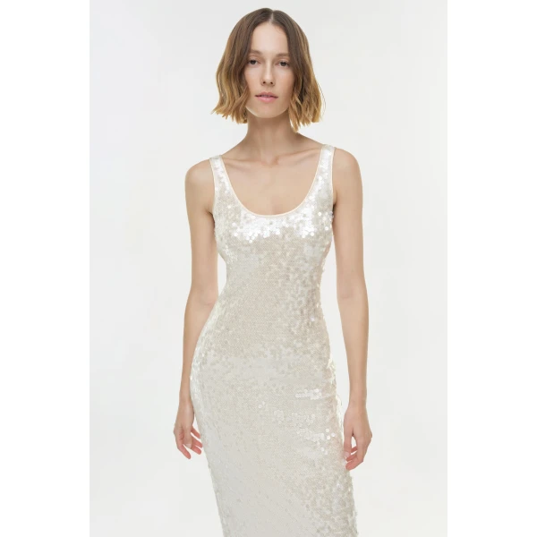 Simkhai Bex Dress in Champagne, view 4