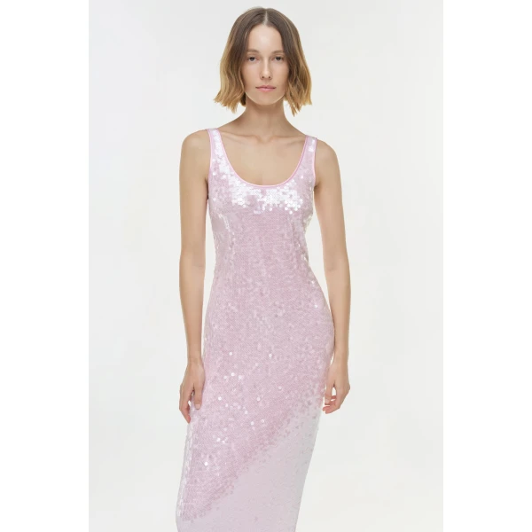 Simkhai Bex Embellished Dress in Tulip, view 3