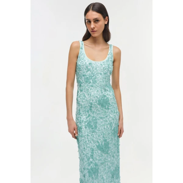 Simkhai Bex Embellished Maxi Dress in Seafoam, view 2