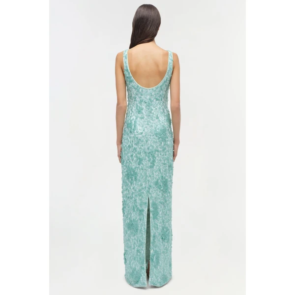 Simkhai Bex Embellished Maxi Dress in Seafoam, view 4