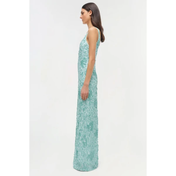 Simkhai Bex Embellished Maxi Dress in Seafoam, view 5