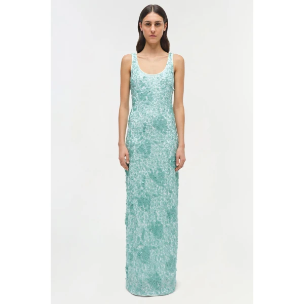 Simkhai Bex Embellished Maxi Dress in Seafoam, view 7