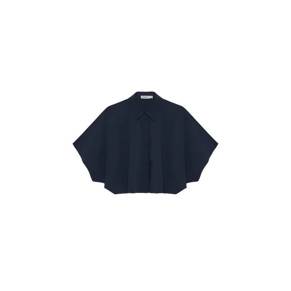 Simkhai Blair Cotton Shirt in Midnight