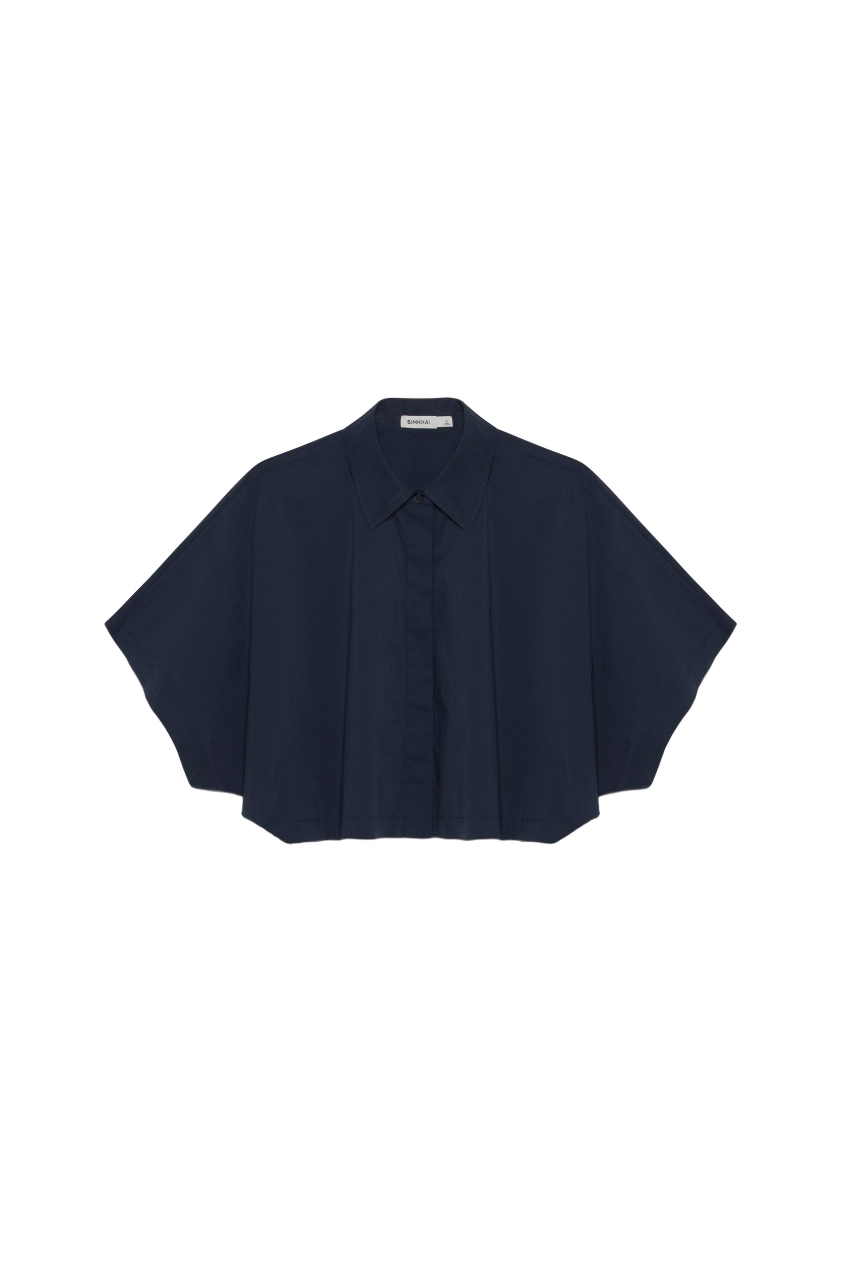 SIMKHAI Blair Cotton Shirt in Midnight