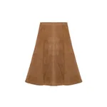 Simkhai Bonnie Suede Midi Skirt in Camel
