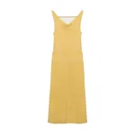 Simkhai Bridger Suede Halter Midi Dress in Buttercream