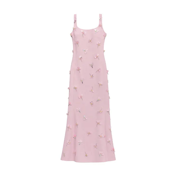 Simkhai Briella Embellished Crepe Gown in Daisy