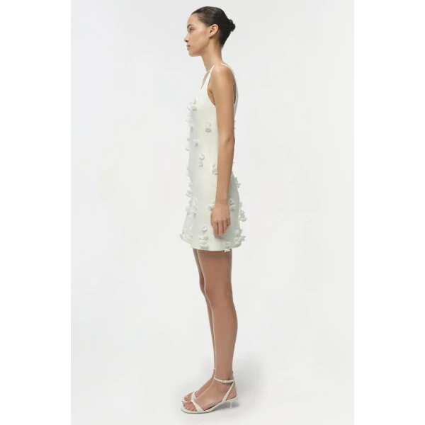 Simkhai Cailinn Mini Dress in White, view 4
