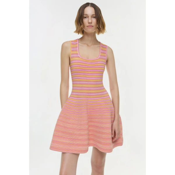 Simkhai Cally Mini Dress in Citrus Multi, view 3