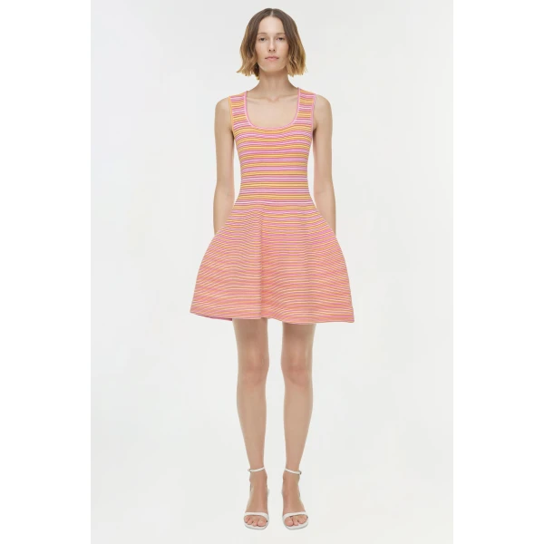 Simkhai Cally Mini Dress in Citrus Multi, view 7