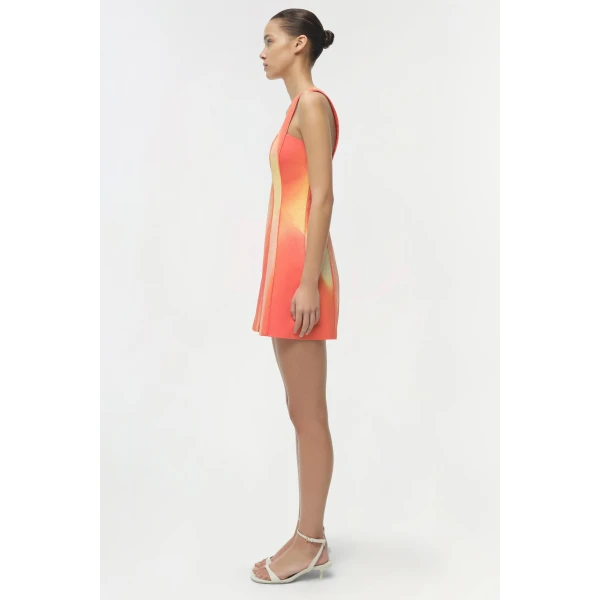Simkhai Calyx Mini Dress in Golden Hour Sunset, view 4