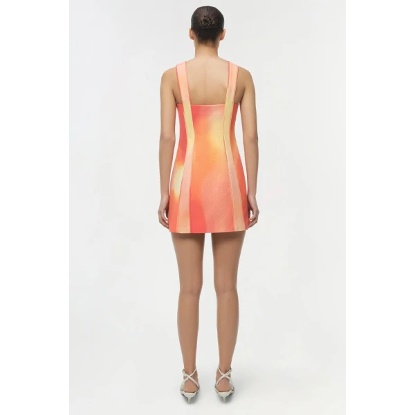 Simkhai Calyx Mini Dress in Golden Hour Sunset, view 5