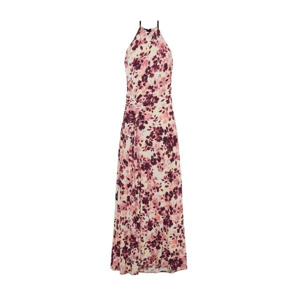 Simkhai Cerin Draped Jersey Halter Maxi Dress in Fig Multi