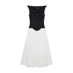 Simkhai Cersei Cotton Midi Dress in White Black Multi