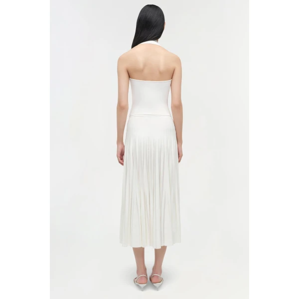 Simkhai Chloe Knit Halter Tank in Ivory, view 5