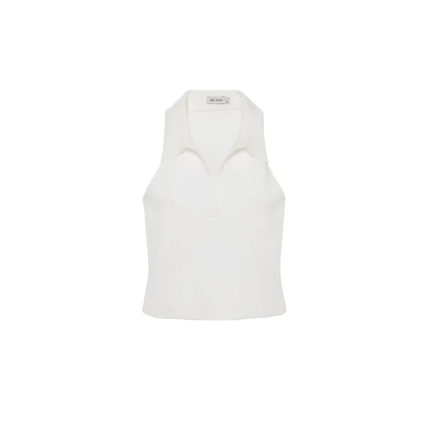 Simkhai Chloe Knit Halter Tank in Ivory
