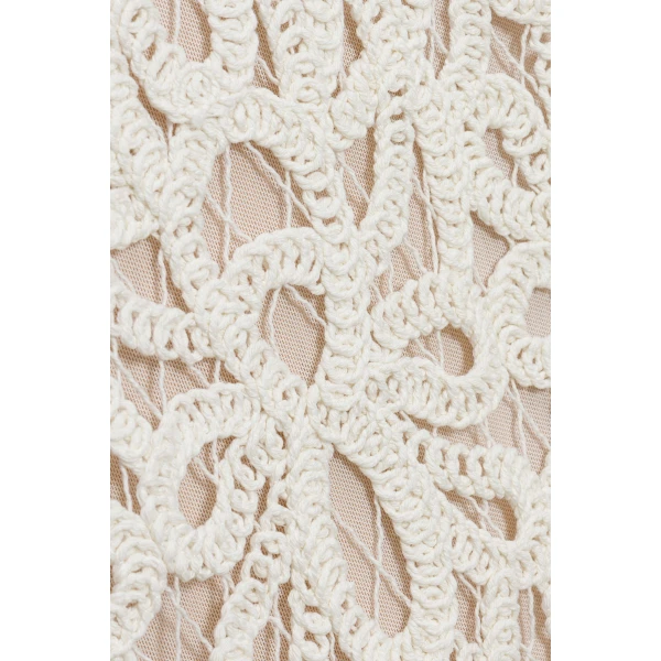 Simkhai Clairis Lace Bustier Midi Dress in White, view 7