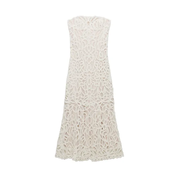 Simkhai Clairis Lace Bustier Midi Dress in White