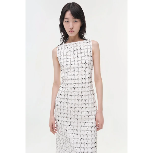 Simkhai Claudia Dress in White Multi, view 3