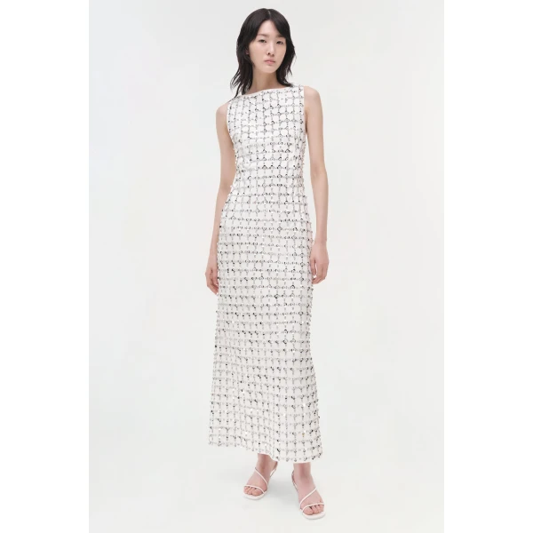 Simkhai Claudia Dress in White Multi, view 6